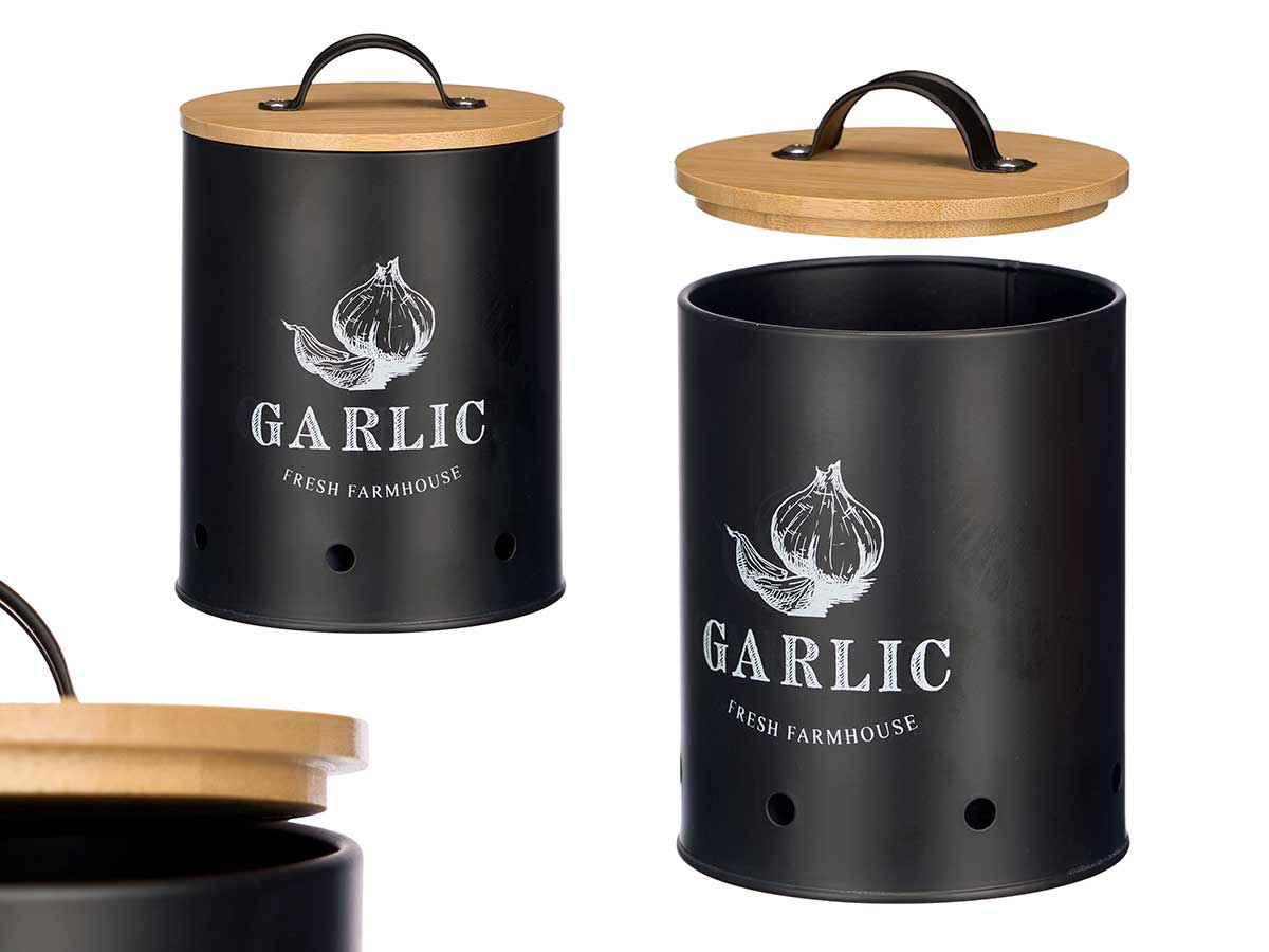 BOITE DE RANGEMENT AIL METAL ET BAMBOU