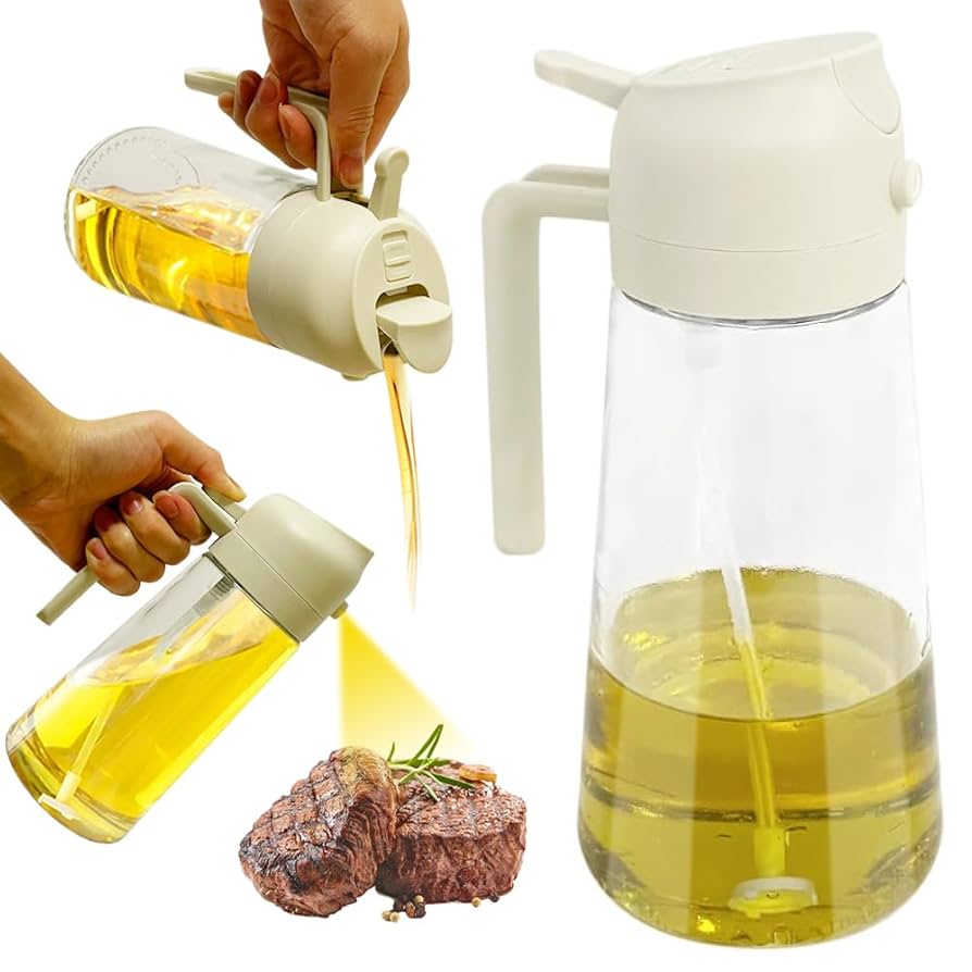 Bouteille distributrice d’huile 2 en 1