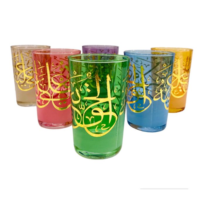 Ensemble de 12 Verres à Thé Motif Arabesque