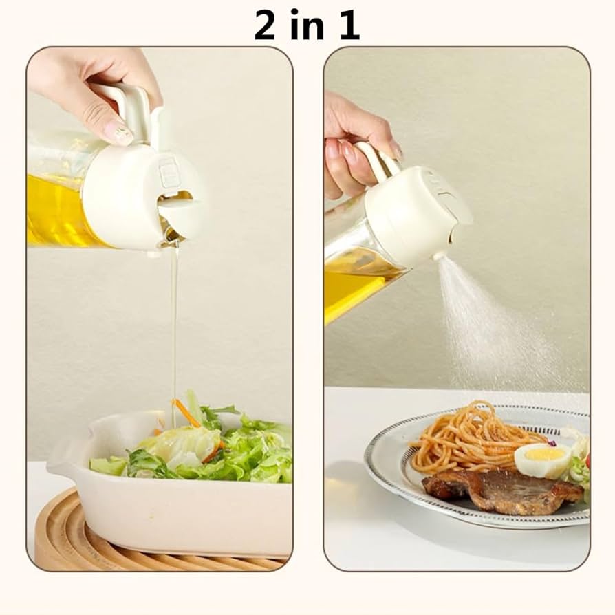 Bouteille distributrice d’huile 2 en 1