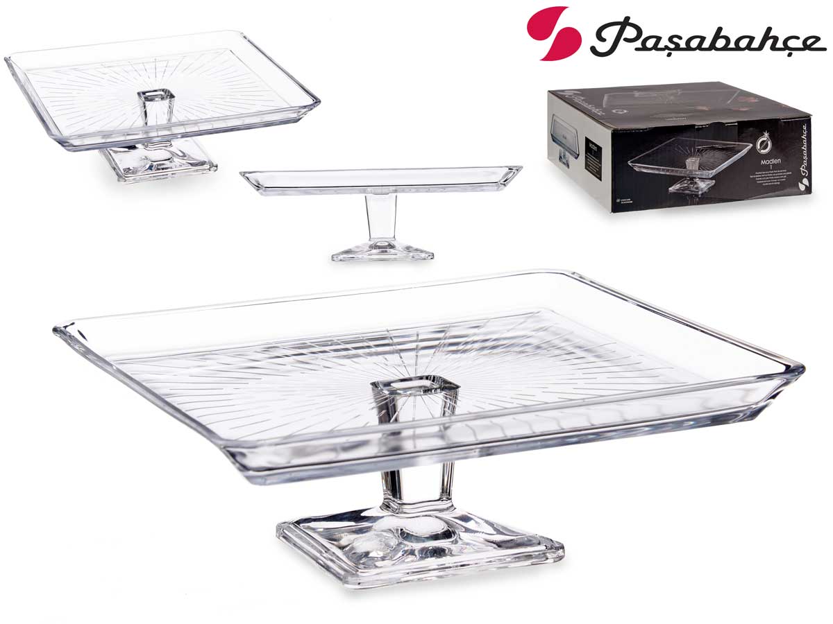 Plato para tarta Madlen Vidrio transparente (23,7 x 8 x 23,7 cm)