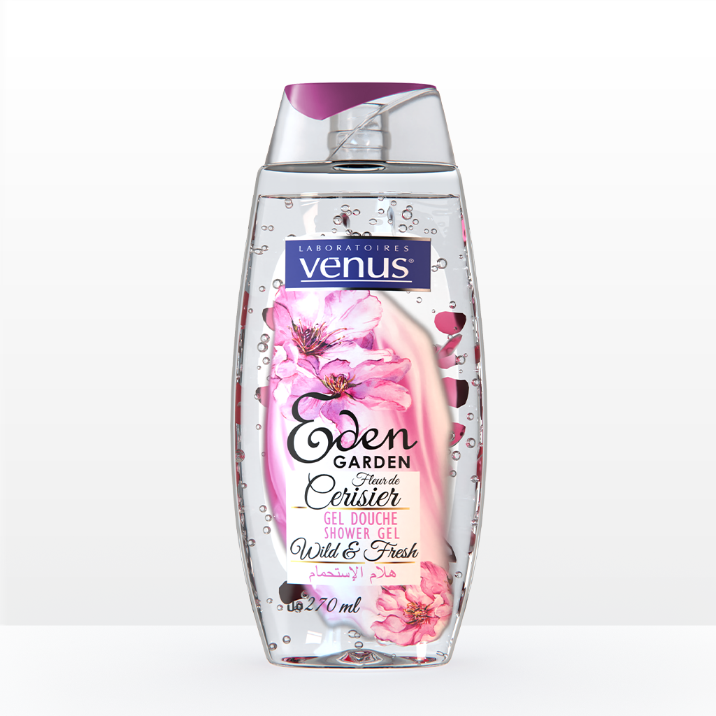 GEL DOUCHE AUX PETALES DE ROSES –EDEN GARDEN– FLEUR DE CERISIER