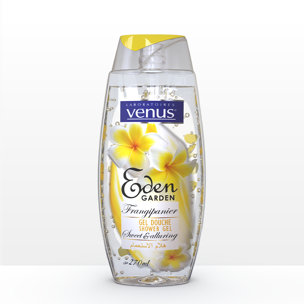GEL DOUCHE AUX PETALES DE ROSES –EDEN GARDEN– FRANGIPANIER