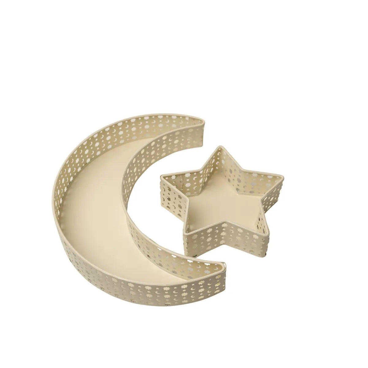 Plateaux Lune et Etoile Blanc