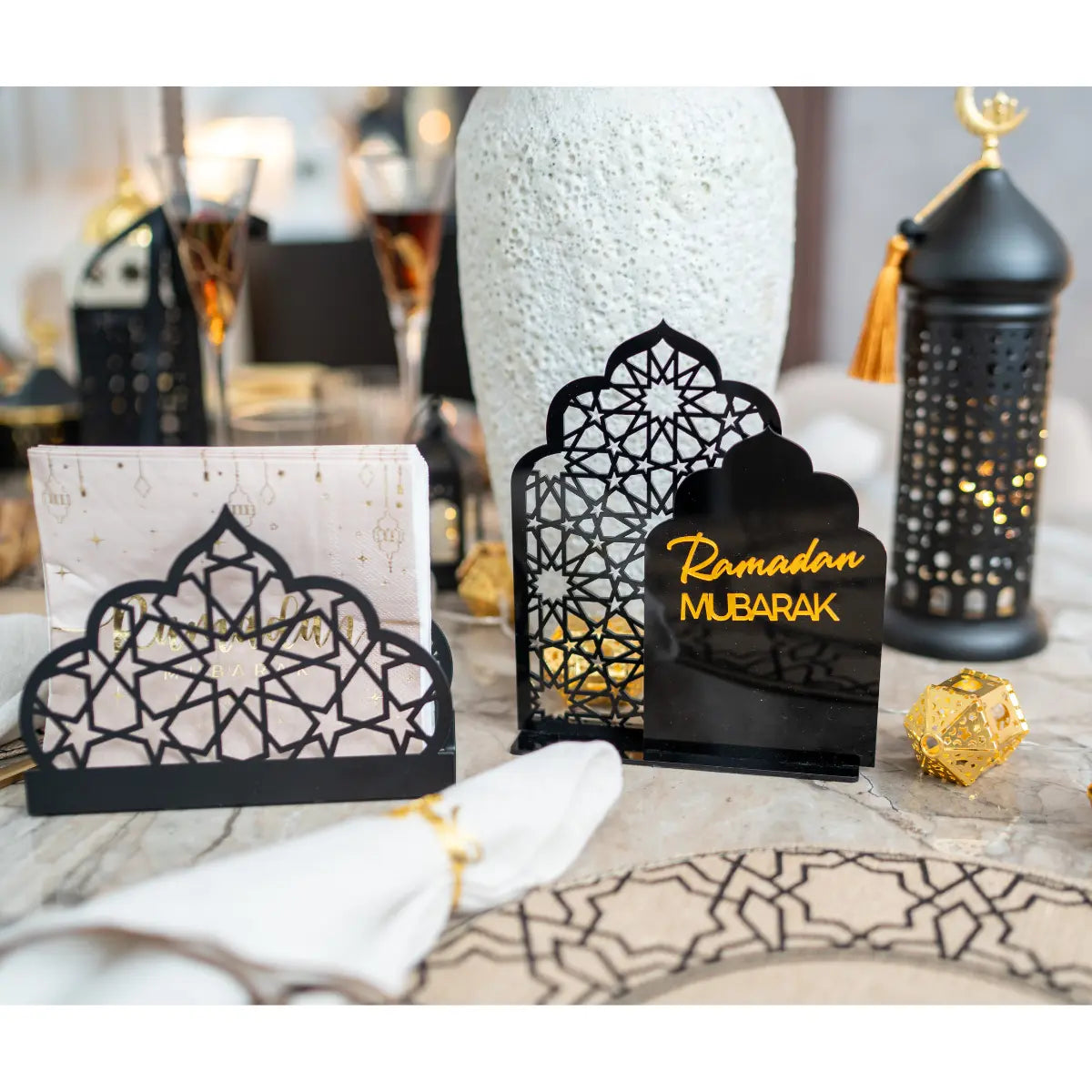 Porte serviette Oriental noir