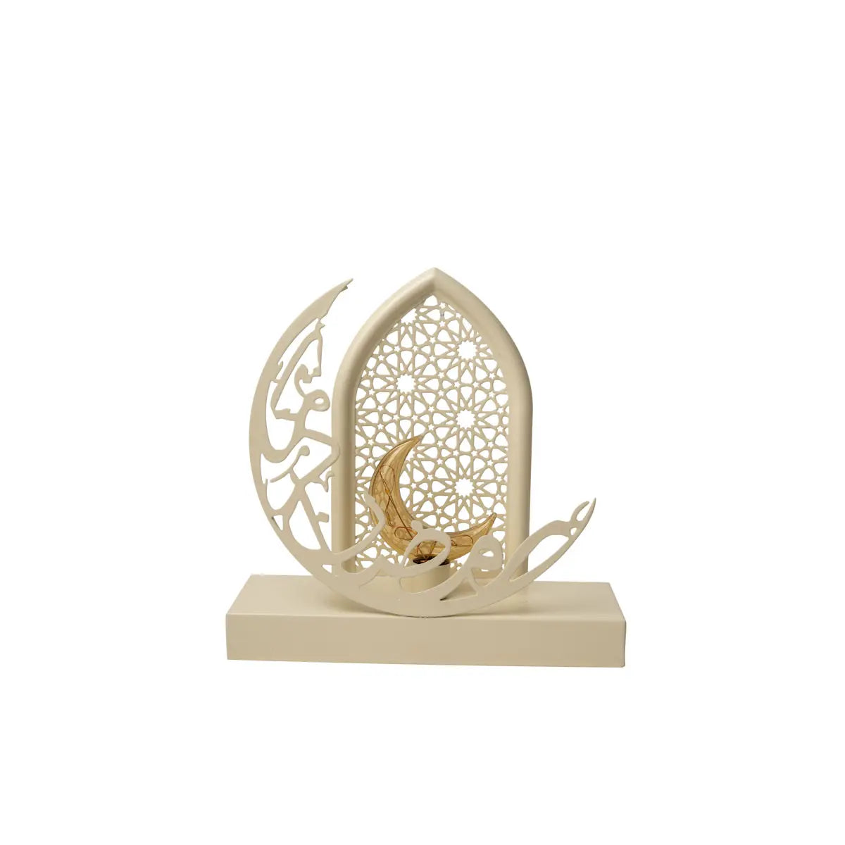 Lanterne lumineuse Blanc crème Ramadan Kareem