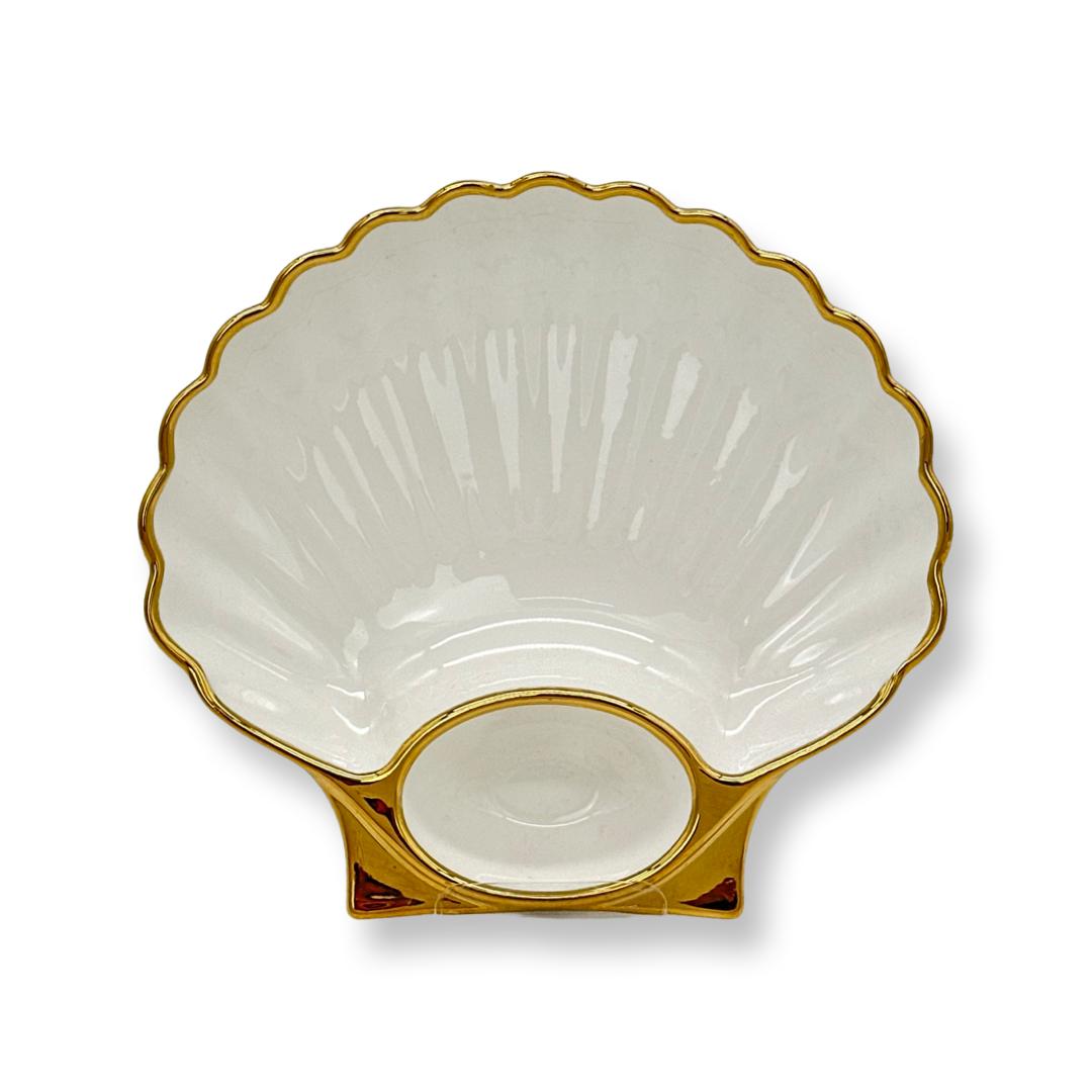 Assiette coquillage porcelaine