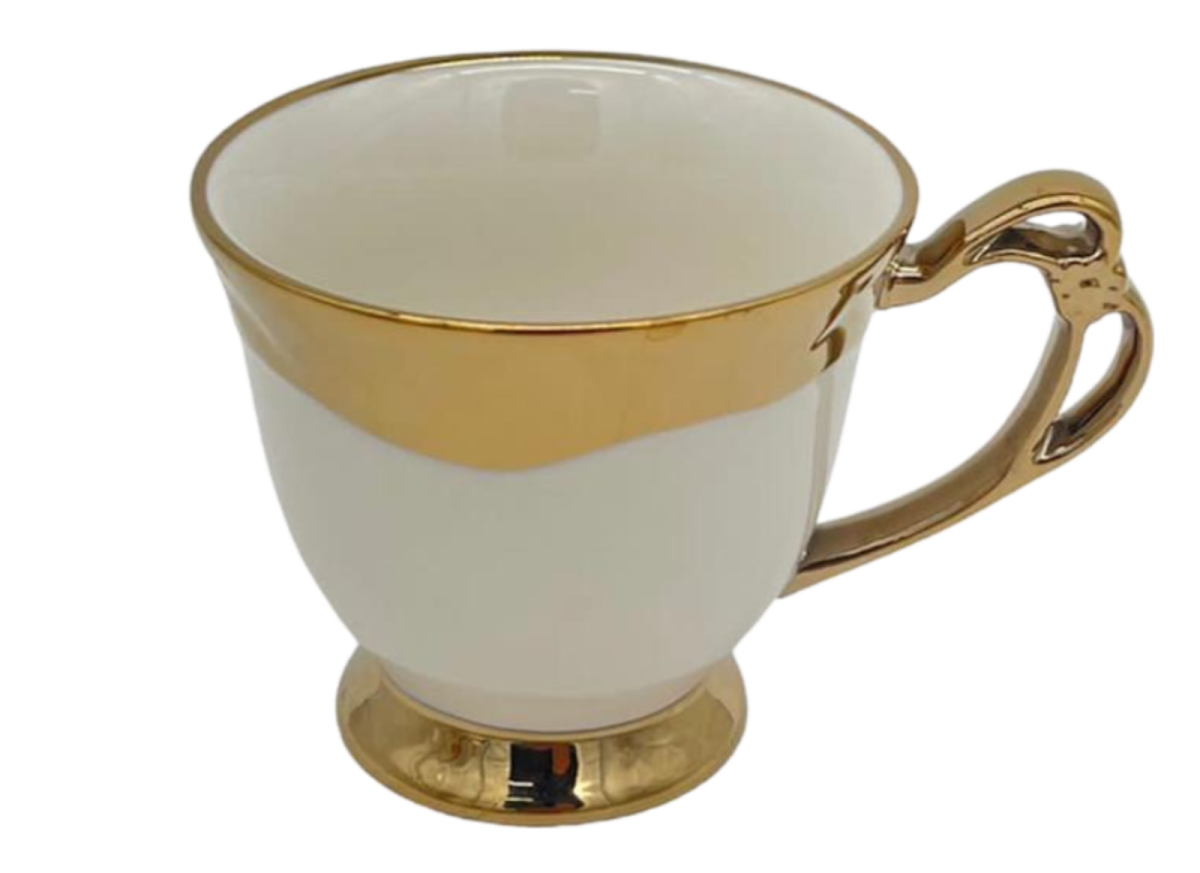 servicio de té/café con bandeja de porcelana