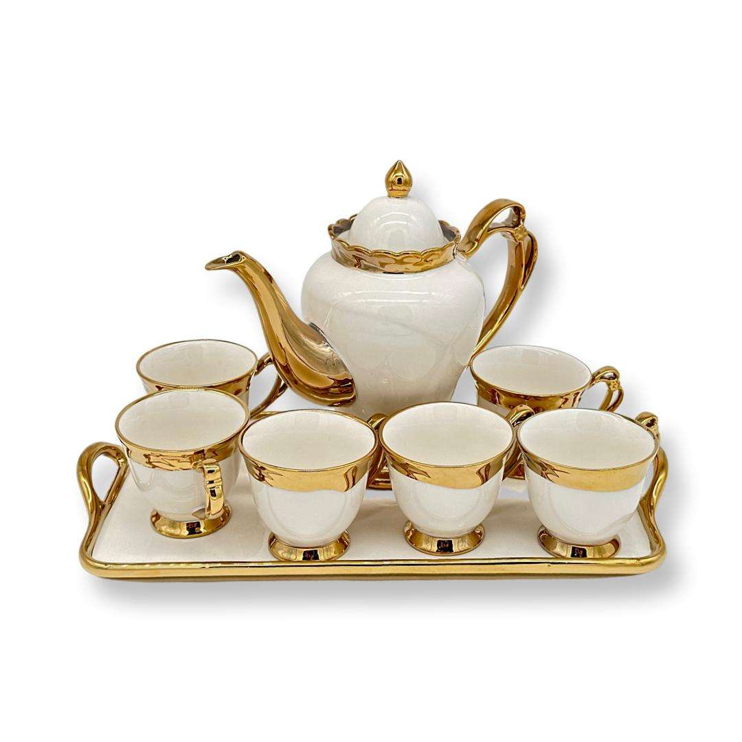service à thé/Café avec plateau en porcelaine