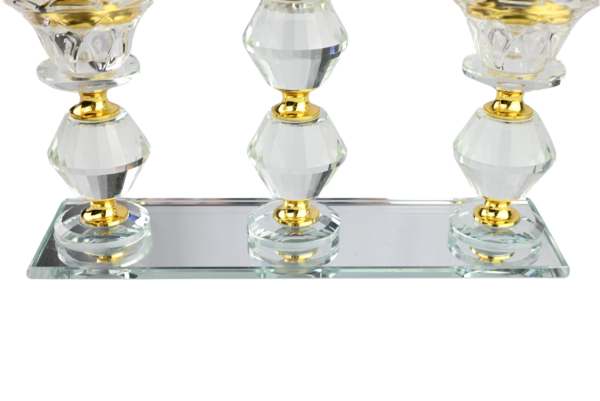 Encensoir en cristal doré : Élégante décoration pour un intérieur raffiné
