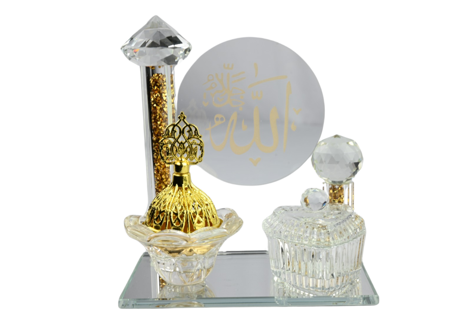 Encensoir en cristal Allah : Élégante décoration pour un intérieur raffiné