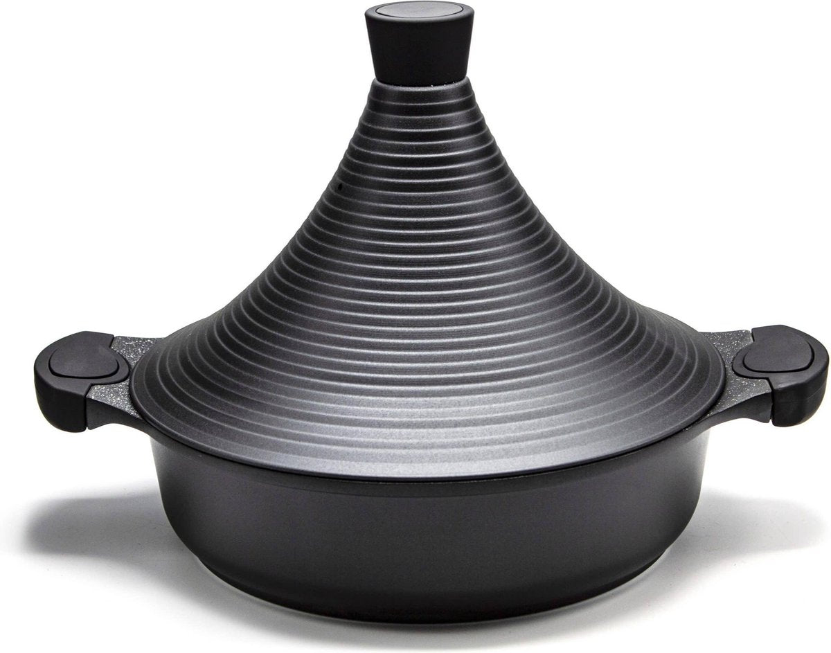 Tajine en aluminium agadir - Noir brillant