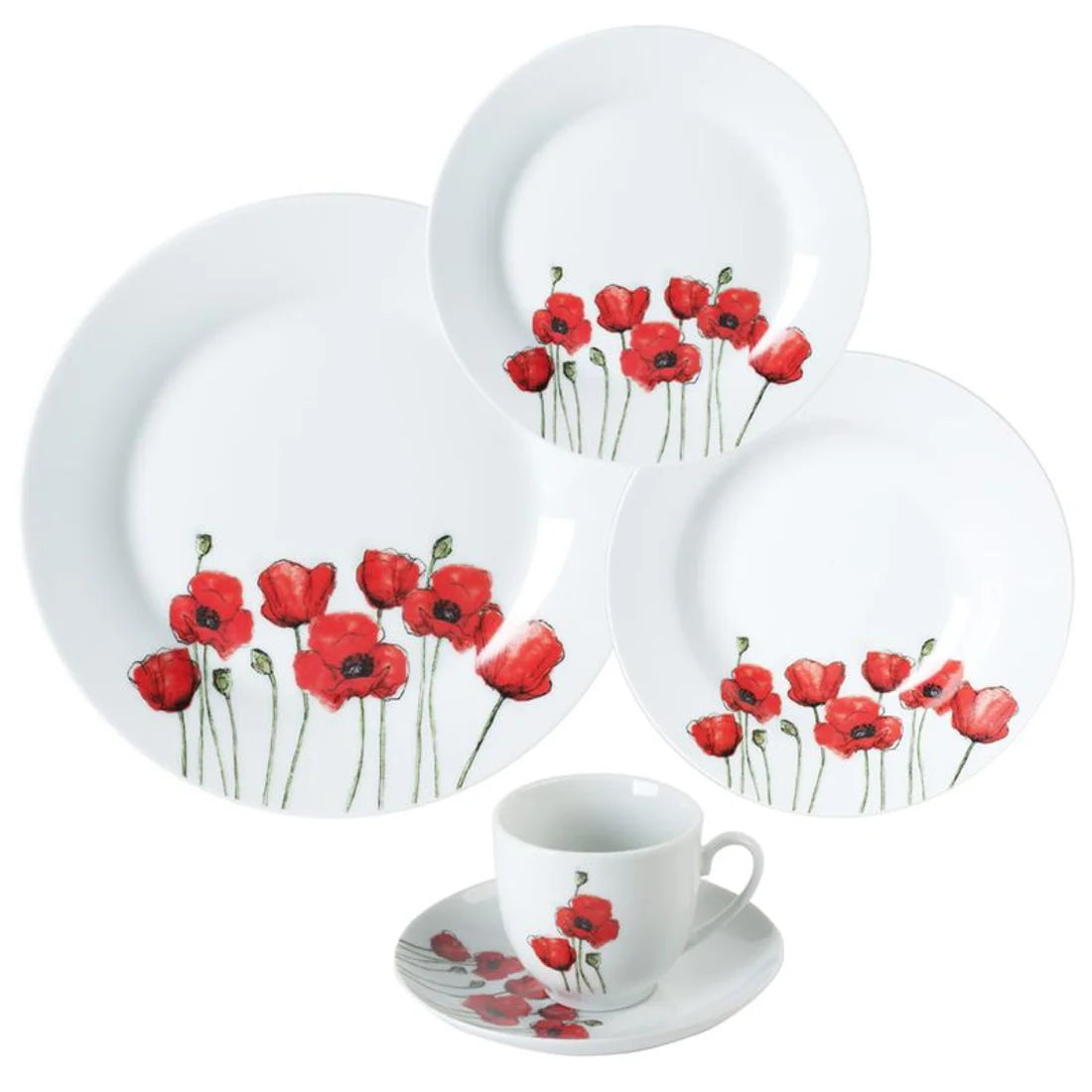 Service 30 pièces poppy
