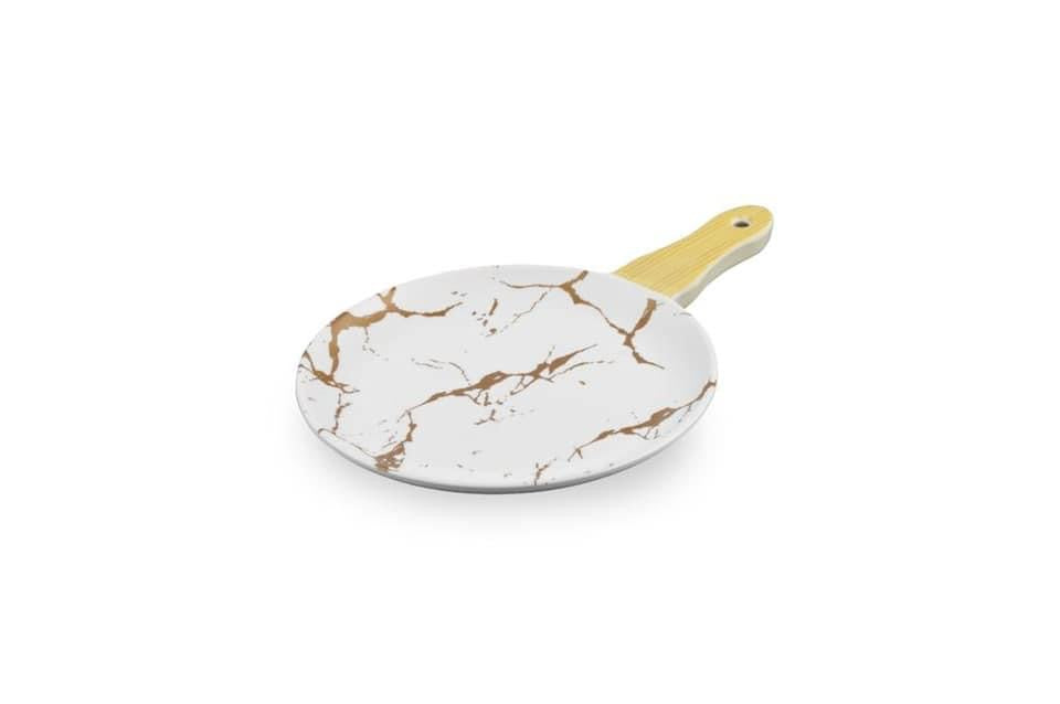 Assiette de Présentation Mélamine effet marbre ref hamp 816