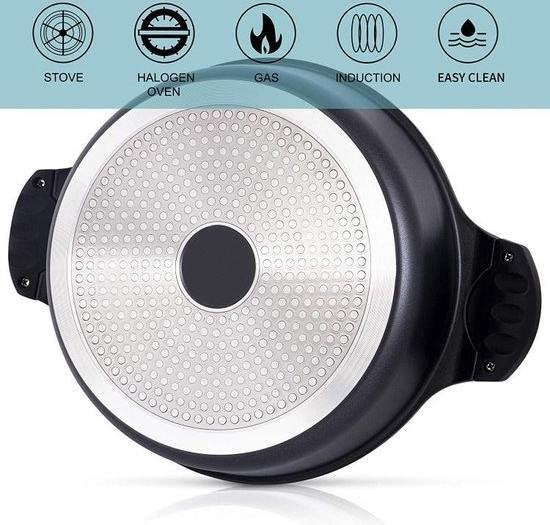 Tajine en aluminium agadir - Noir brillant