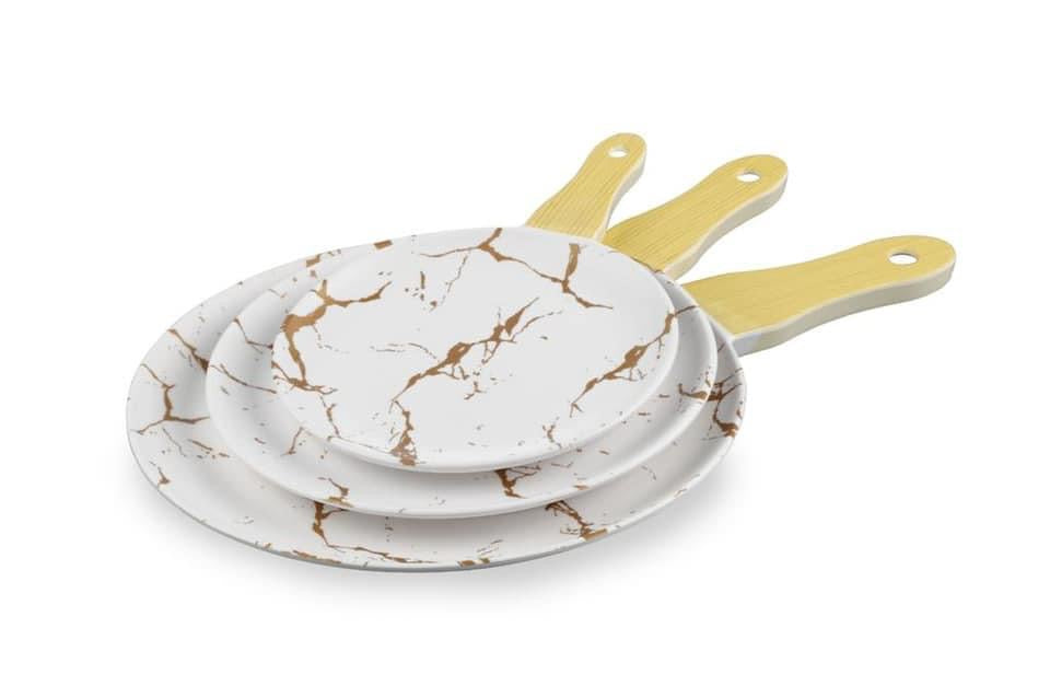 Assiette de Présentation Mélamine effet marbre ref hamp 816