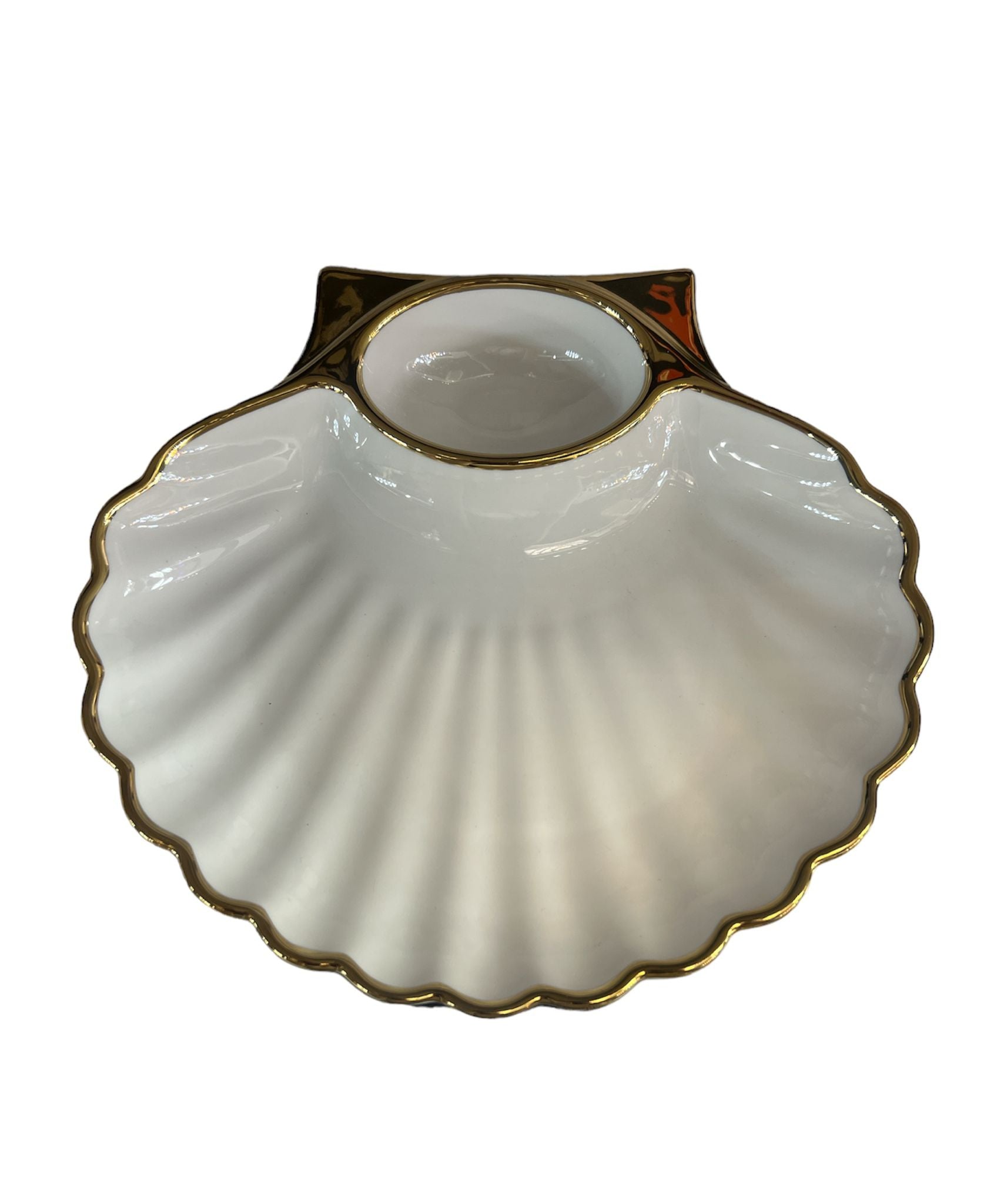 Assiette coquillage porcelaine