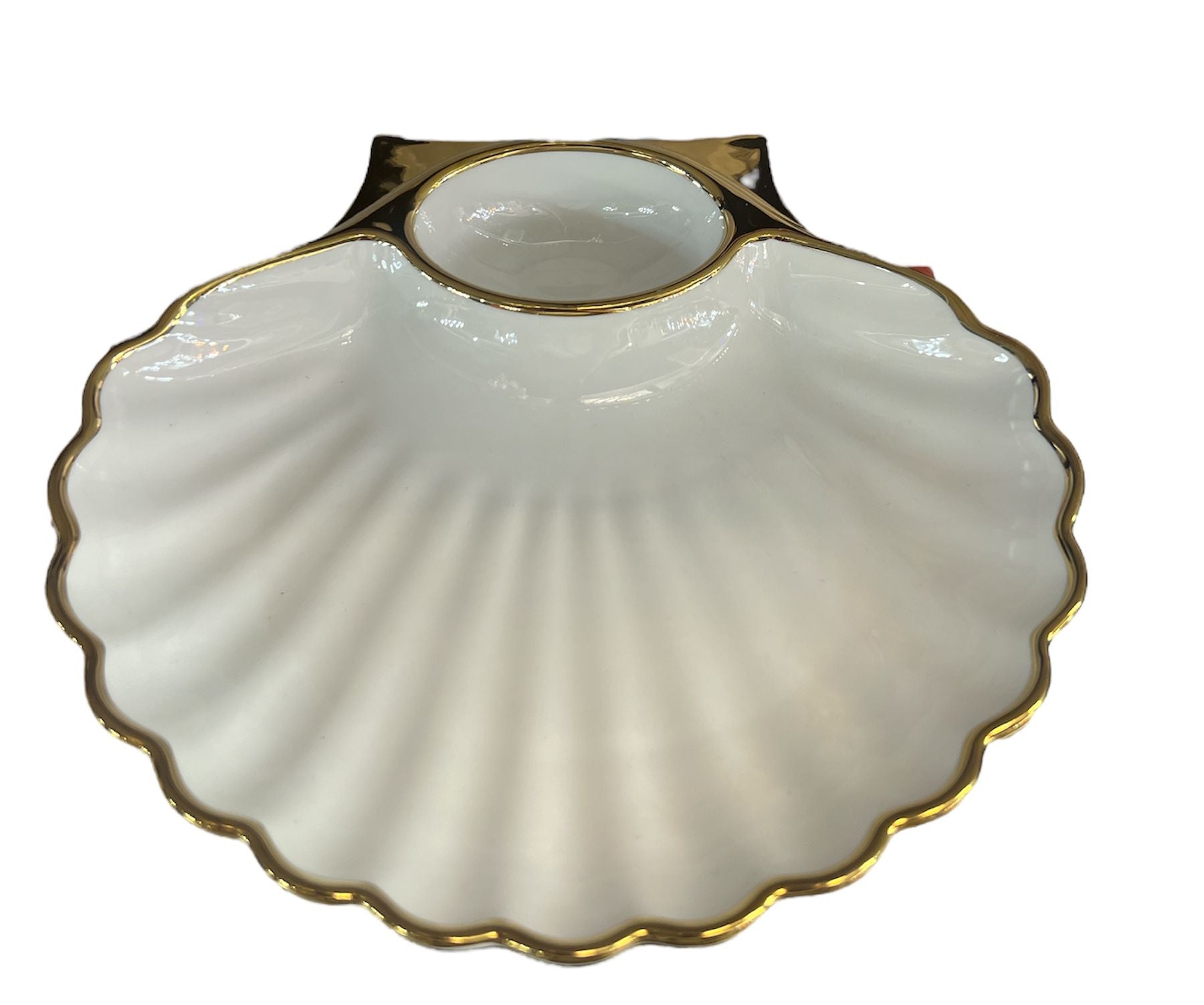 Assiette coquillage porcelaine