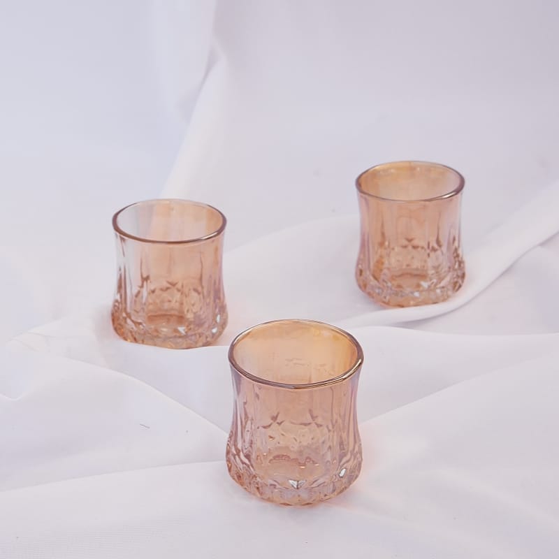 Verres à jus dorés lot de 12