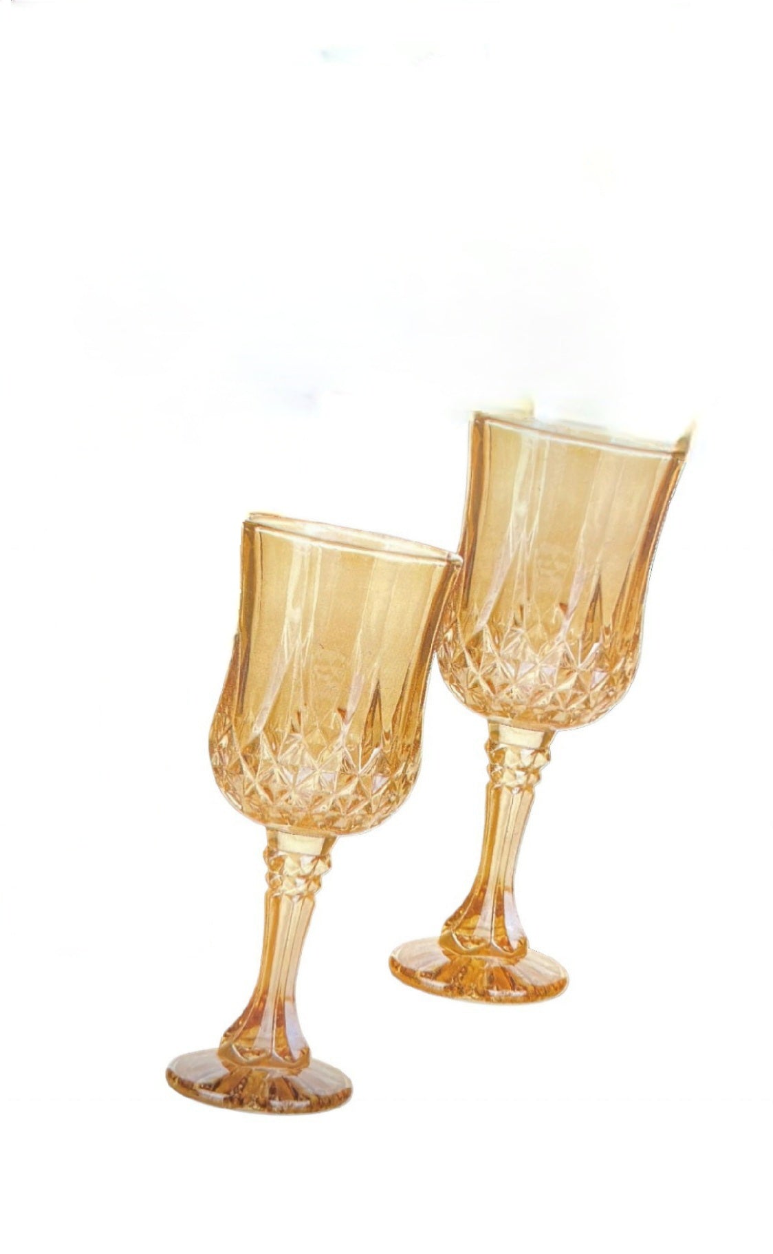Verres à pieds doré lot de 6