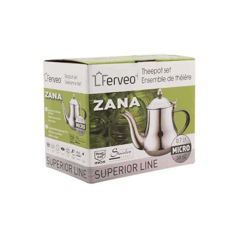 Théière inox TOUS FEUX 0.7Lt ZANA
